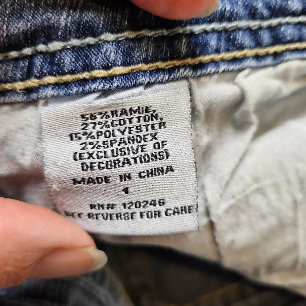 WALLFLOWER Denim Shorts Y2K Jean Shorts - Picture 4 of 6